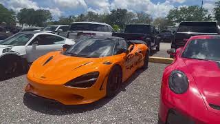 Super Cars Galore! Barrett Jackson Parking Lot.