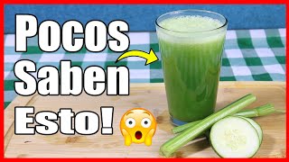 ¿Qué beneficios tiene tomar jugo de pepino y apio en la noche?