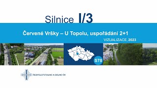 I/3 Červené Vršky – U Topolu, uspořádání 2+1 (vizualizace stavby)