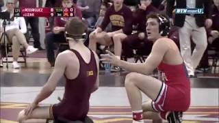 125lbs Jose Rodriguez Ohio State dec SV Ethan Lizak Minnesota