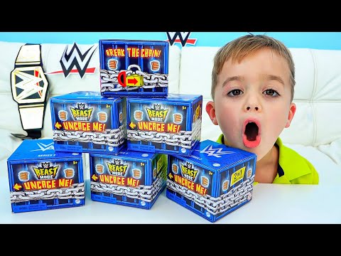 Vlad and Niki pretend play with WWE Toys Stories for Kids