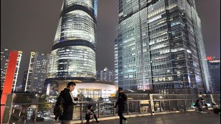 Lujiazui Skyscraper Night｜Shanghai  City  Walk  4K｜Shanghai Tower｜Expo Cultural Park｜Shuangzi