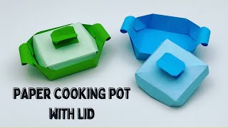 DIY PAPER COOKING POT /HOW TO MAKE  PAPER KITCHEN SET FOR KIDS / PAPER CRAFT / DOLL HOUSE CRAFT