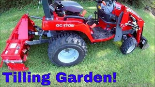 Massey Ferguson GC1705 tilling with 4ft Taylor Pittsburgh Taylor Way Tiller