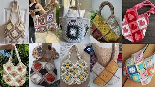 Crochet granny square bags| Variety of crochet bag styles to choose from