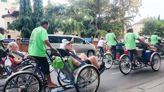 Real Phnom Penh streets and life: walking, street food, and fresh fruits