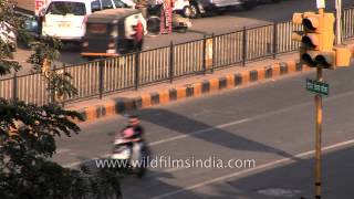 Busy traffic scene of Nagpur city