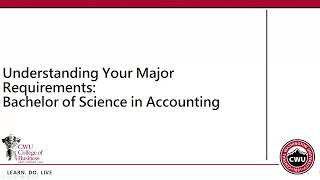 Accounting Degree Requirements at CWU (2019-2020)