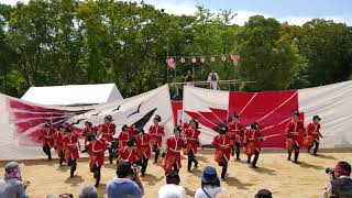 11 4K 岡山うらじゃ連 蓮雫 こいや祭り2017 大阪城公園 やぐら会場