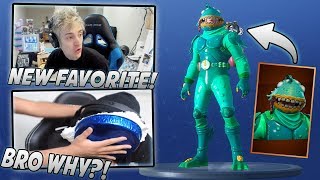 ninja and myth react to new moisty merman skin myth gets pied in the face - moisty mermaid fortnite