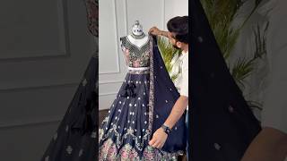 Neavy blue color Sequence Embroidery work Designer Lehenga choli for Wedding #lehengas