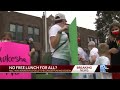 people protest waukesha school board s decision to turn down free lunch funding