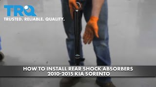 How to Install Rear Shock Absorbers 2010-2015 Kia Sorento