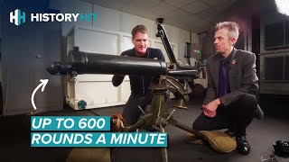 Dan Snow Tests One Of The World's First Machine Guns