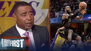 Nick and Cris react to LeBron's triple-double vs Lonzo and the Lakers | FIRST THINGS FIRST
