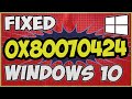 0x80070424 Fixed | How to fix Windows Update Error 0x80070424 on Windows 10