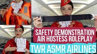 ASMR | Air Hostess Roleplay (Flight Announcements & Demonstration)