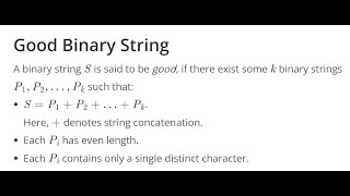 Good Binary String Codechef Starters 130 Hindi, Easy Solution.
