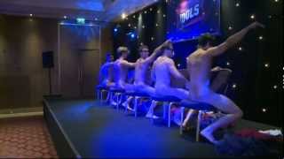 Male strippers get naked to Maroon 5's Moves Like Jagger at Magic Mike premiere