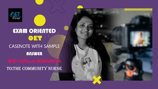 NATALIA ROMANOVA - Exam Oriented OET letter with Sample Answer- A letter to the COMMUNITY NURSE #oet