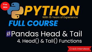 Pandas head | Pandas tail | Pandas head and tail function in Python