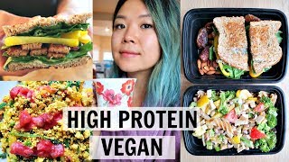 WHAT I ATE IN A DAY (ON THE GO, BUSY vegan) // HIGH PROTEIN