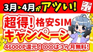 【大量CB・端末も安い！】2024年3月～4月！人気格安SIM９社のキャンペーン！【ワイモバ/UQ/楽天/IIJmio/mineo/nuro/LIBMO/HIS/exicite】