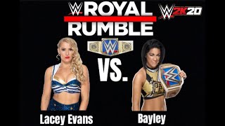 Lacy Evans vs. Bayley | SD Women's Championship | Royal Rumble 2020 | WWE 2K20