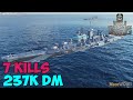 World of WarShips | Des Moines | 7 KILLS | 237K Damage - Replay Gameplay 4K 60 fps