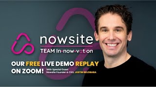 Justin Belobaba Reveals the Future of Entrepreneurship | Nowsite's AI Revolution - Replay March 6