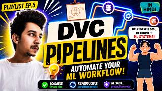 DVC Pipelines | Stop Re-running Your ML Code | Easy MLOPS Tutorials | 5