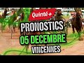 Pronostics Tiercé Quarté Quinté+ Jeudi 05 Décembre - Vincennes- Prix Jean Boillereau - Prix de Blois