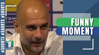FUNNY Pep Guardiola REVEALS why he's JEALOUS of one JOURNALIST #Shorts