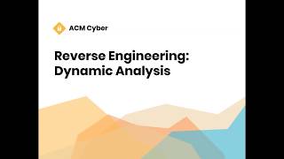 Reverse Engineering: GDB and Dynamic Analysis | UCLA ACM Cyber