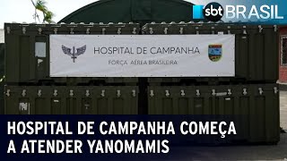 Hospital de campanha começa a atender yanomamis | SBT Brasil (27/01/23)