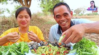 กินปิ้งอึ่งไข่กับตำถั่วแซ่บนัวสุดยอดคักอิหลี