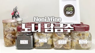 🥂노니 담금주🥂 건노니와 노니생과로 만드는 법~🌿 How to make noni wine at home🏡