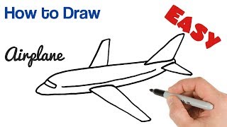 How to Draw Airplane Easy step by step for beginners