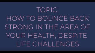 Bounce Back to health part 1: My weight loss journey