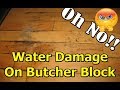 How to get water rings out of butcher block wood countertop