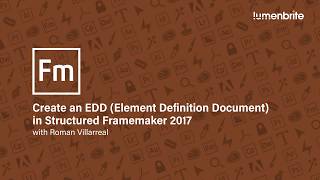 Create an EDD in Structured Framemaker 2017