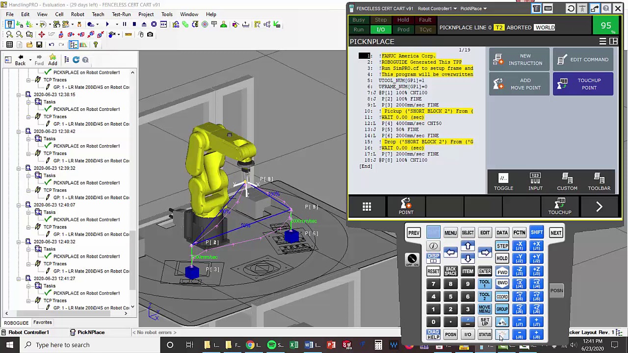 Fanuc Simulation And Teach Pendant - YouTube