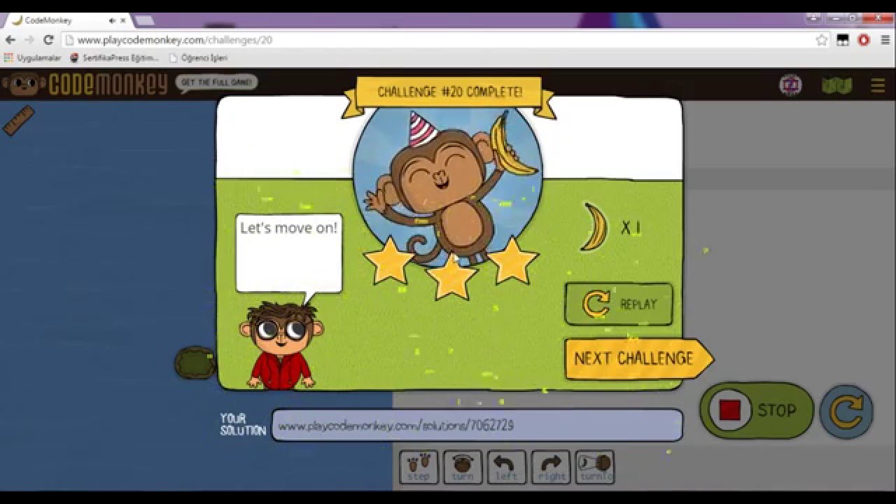 Play Code Monkey 20 Challenge Level - YouTube