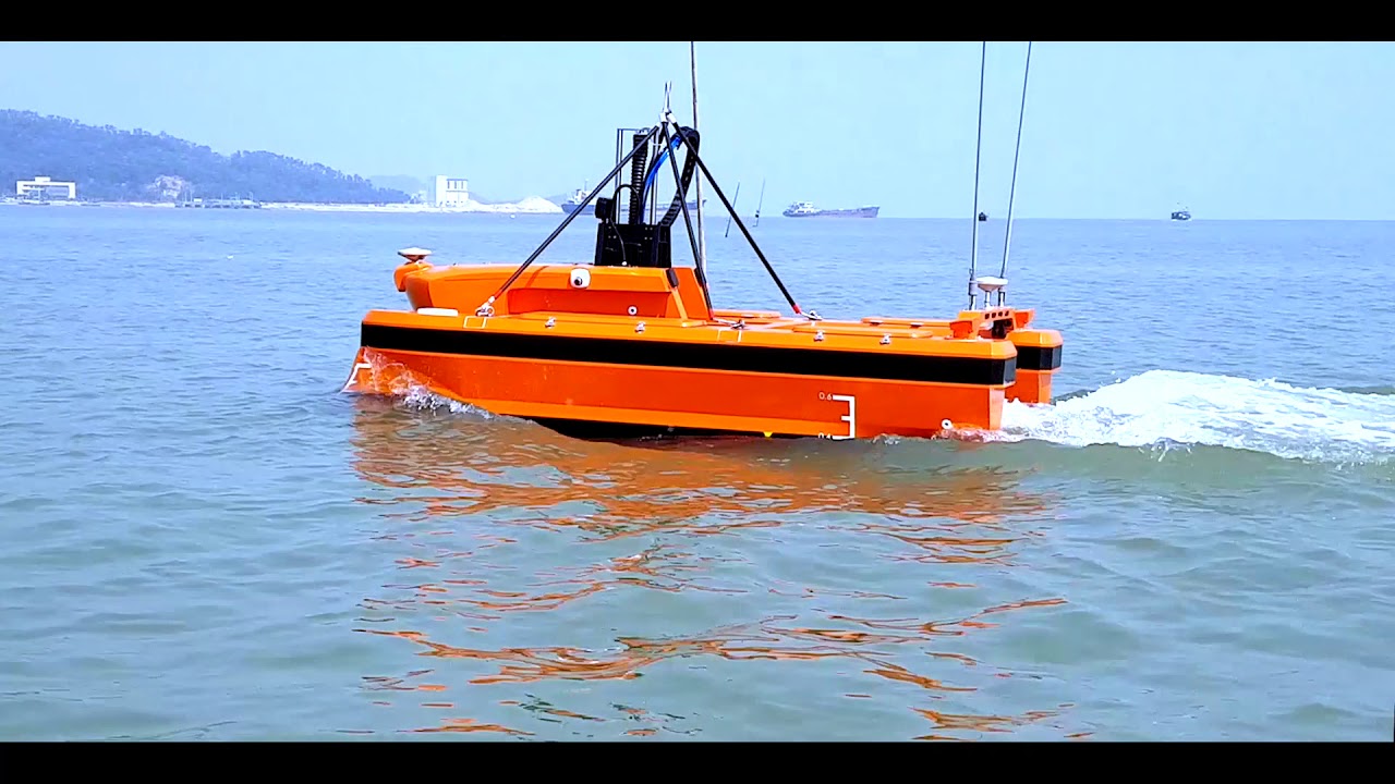 Oceanalpha M40 USV For Oceanographic Survey With Multi Beam Sonar - YouTube