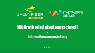 Glasfaser-Infoveranstaltung zum flächendeckenden Breitbandausbau in Wülfrath