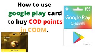 How to use google play card to buy COD points. How to redeem google play card. English