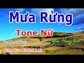 Mưa Rừng - Karaoke - Tone Nữ -  Nhạc Sống - gia huy beat