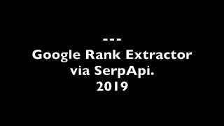Google Ranking Extractor via SerpApi