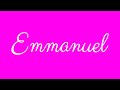 Learn how to Sign the Name Emmanuel Stylishly in Cursive Writing