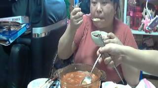 bj복부인 두부전골  분홍소세지부침 참나물 먹방150516 mukbang